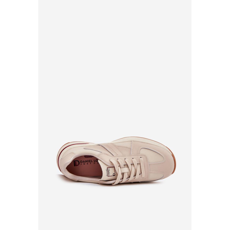 Kožené Dámske Športové Topánky Sneakers Daniel Lopez Just Dare SS2D4043 Béžové - Béžová