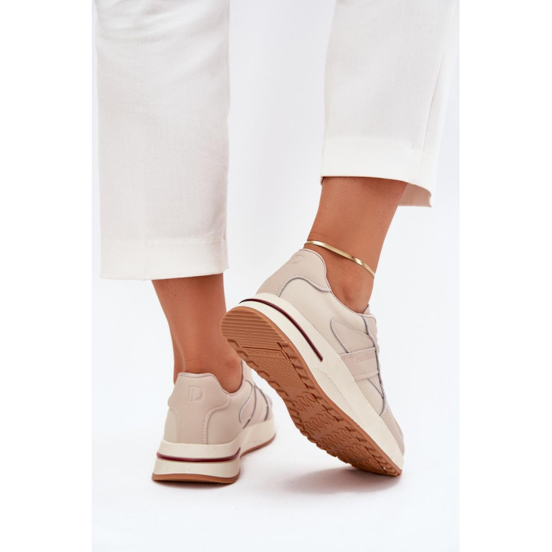 Kožené Dámske Športové Topánky Sneakers Daniel Lopez Just Dare SS2D4043 Béžové - Béžová