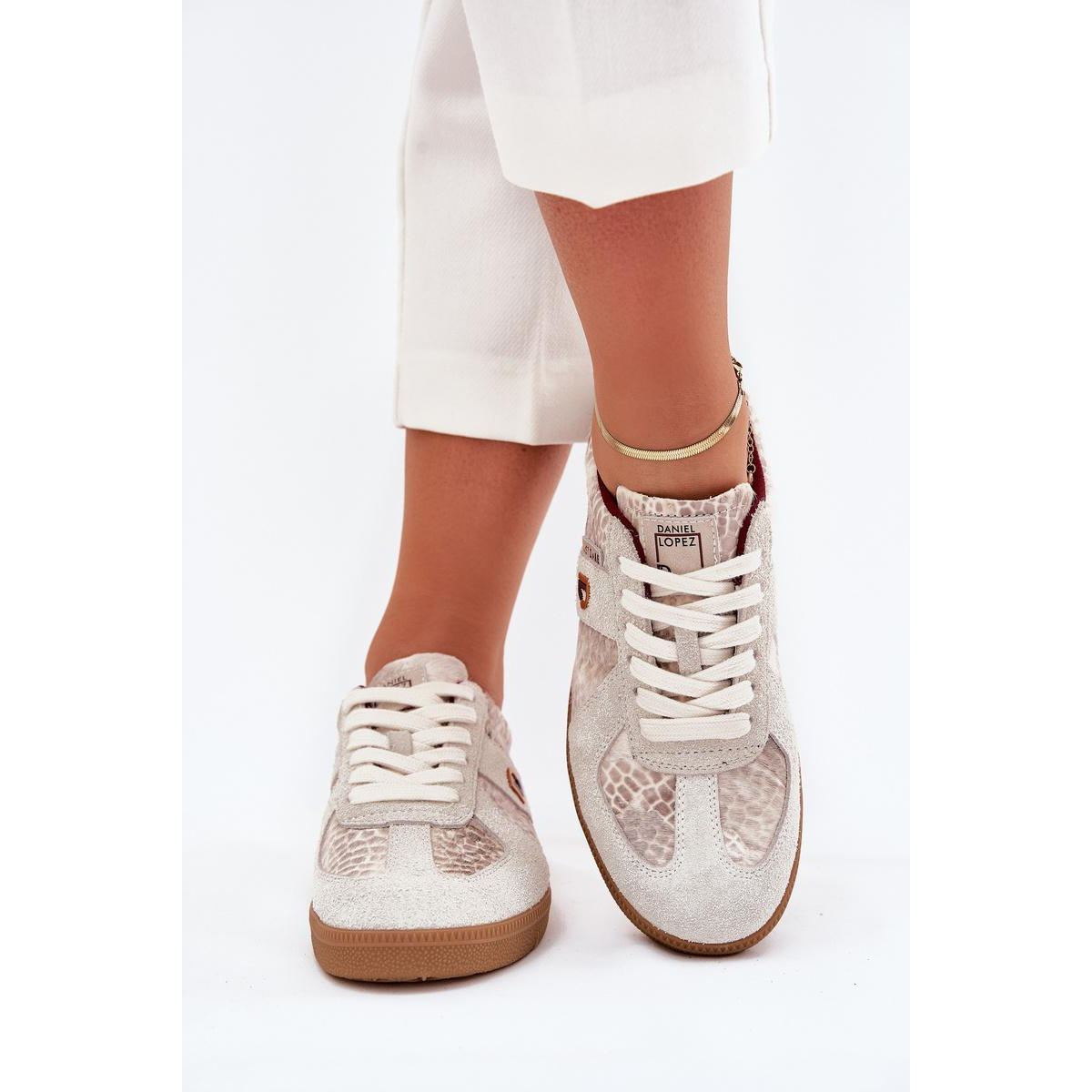 Dámske Sneaker Daniel Lopez Just Dare SS2D4032 Zvierací Vzor Béžové