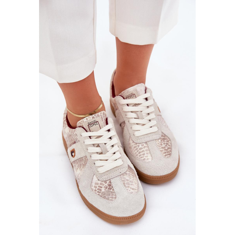 Dámske Sneaker Daniel Lopez Just Dare SS2D4032 Zvierací Vzor Béžové