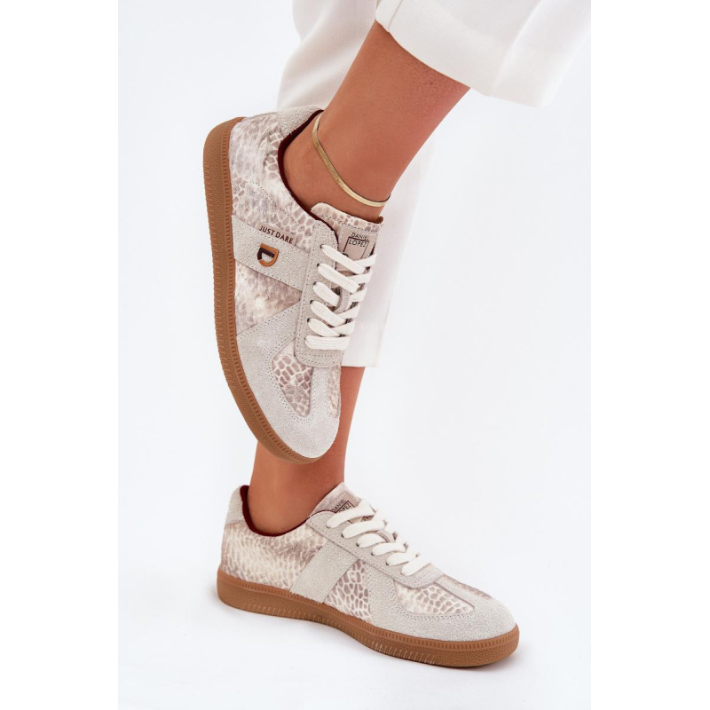 Dámske Sneaker Daniel Lopez Just Dare SS2D4032 Zvierací Vzor Béžové