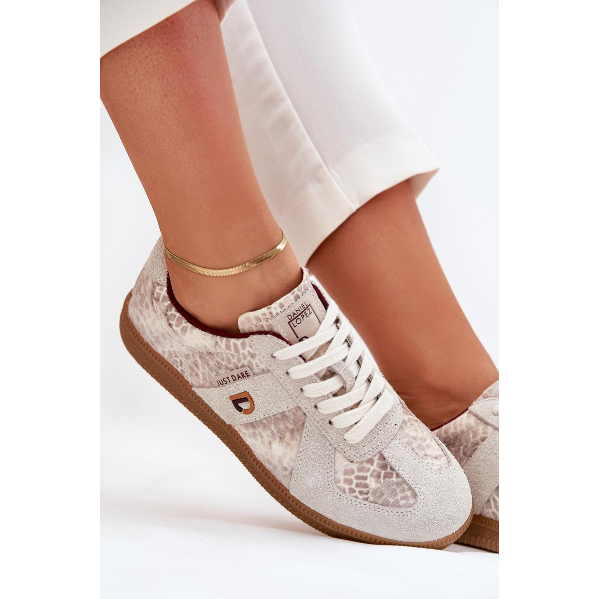 Dámske Sneaker Daniel Lopez Just Dare SS2D4032 Zvierací Vzor Béžové