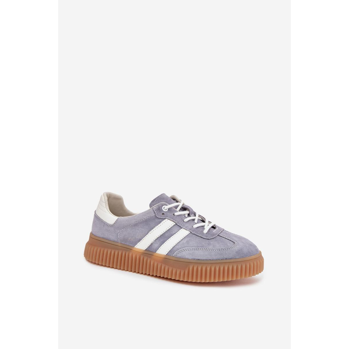 Semišové dámske sneakersy na platforme modré Marisae - Modrá