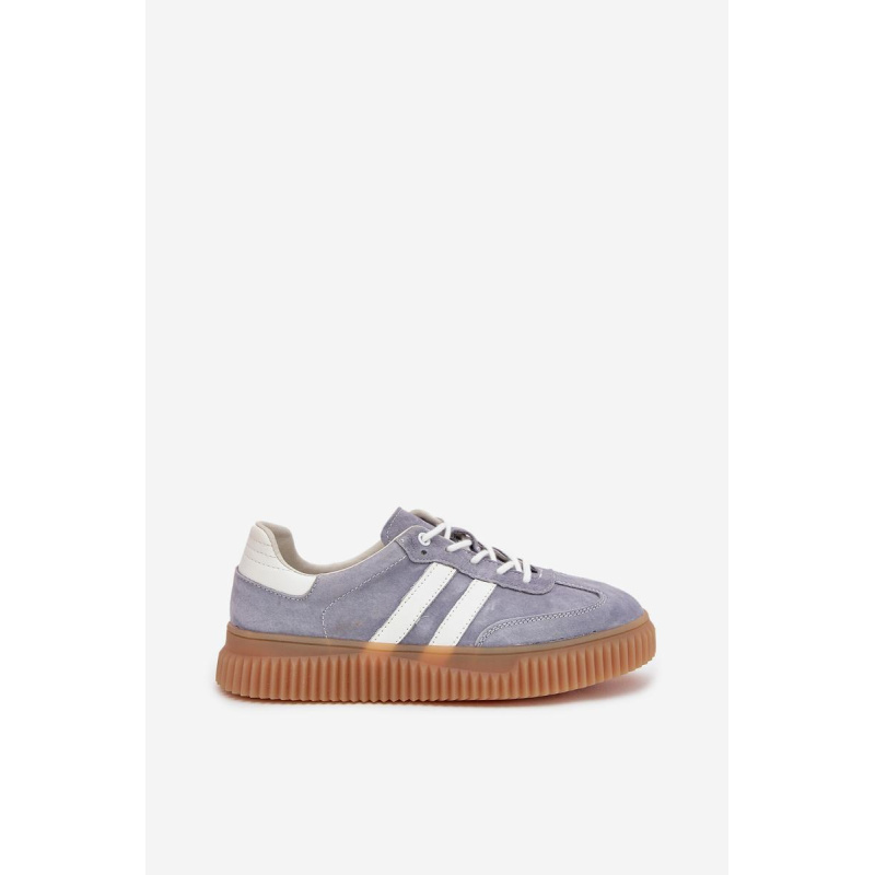 Semišové dámske sneakersy na platforme modré Marisae - Modrá