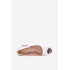 Kožené lodičky s ozdobným opätkom Lewski Shoes 2608/K biele - Biela