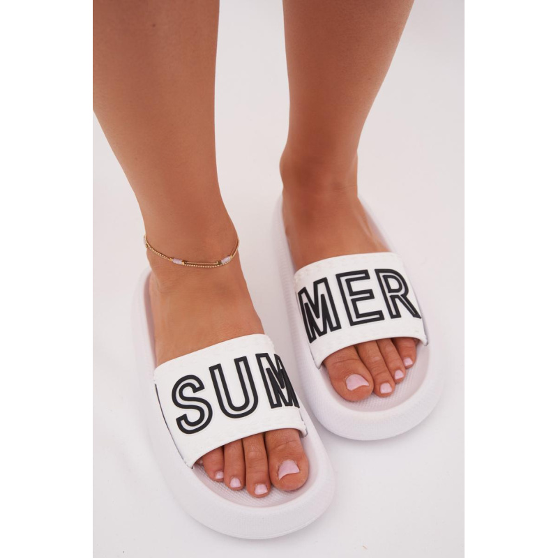 Dámske Sandále Na Hrubej Podesve SUMMER Biely Vinceza 76051