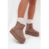 Dámske Snehové Topánky S Elastickou Vsadkou Khaki Kiora - Béžová