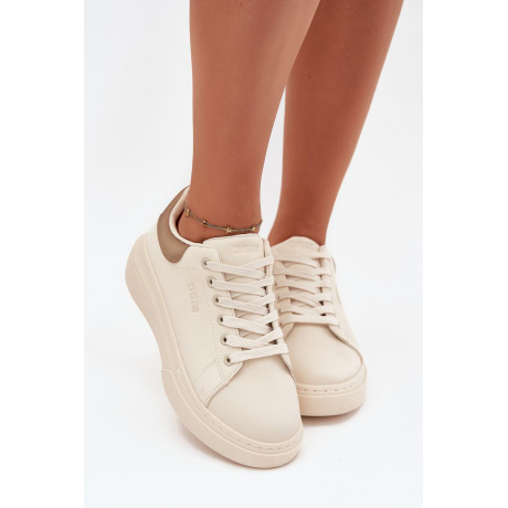 Dámske Sneakersy Na Platforme Big Star SS274246 Svetlo Béžové - Béžová