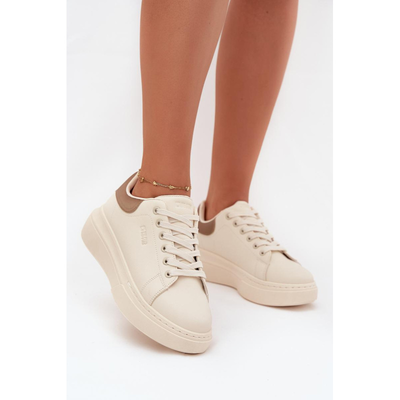 Dámske Sneakersy Na Platforme Big Star SS274246 Svetlo Béžové - Béžová