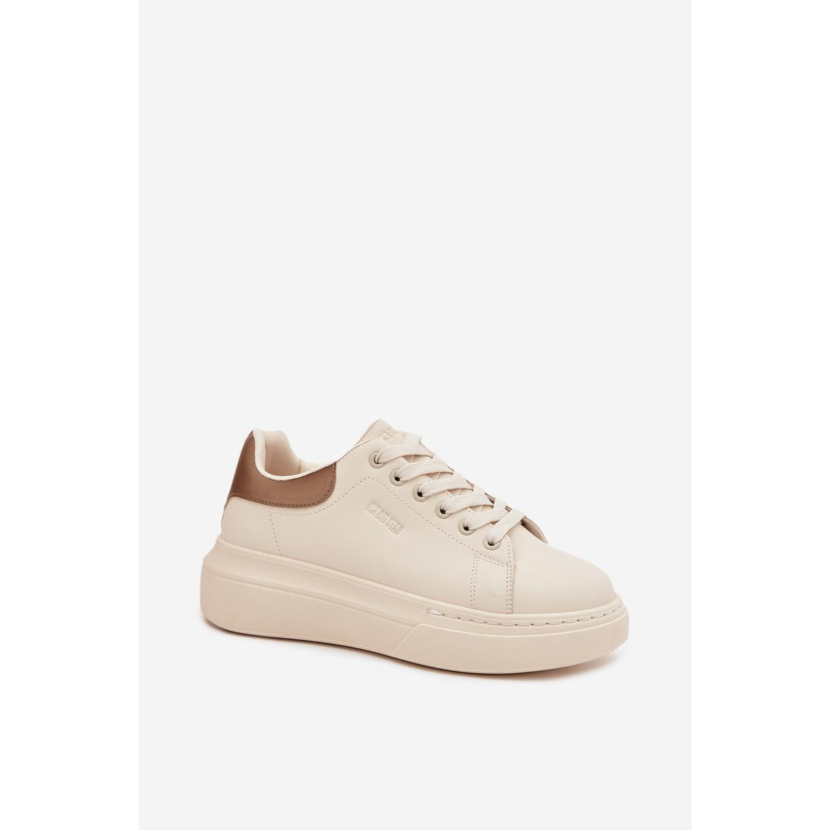 Dámske Sneakersy Na Platforme Big Star SS274246 Svetlo Béžové - Béžová
