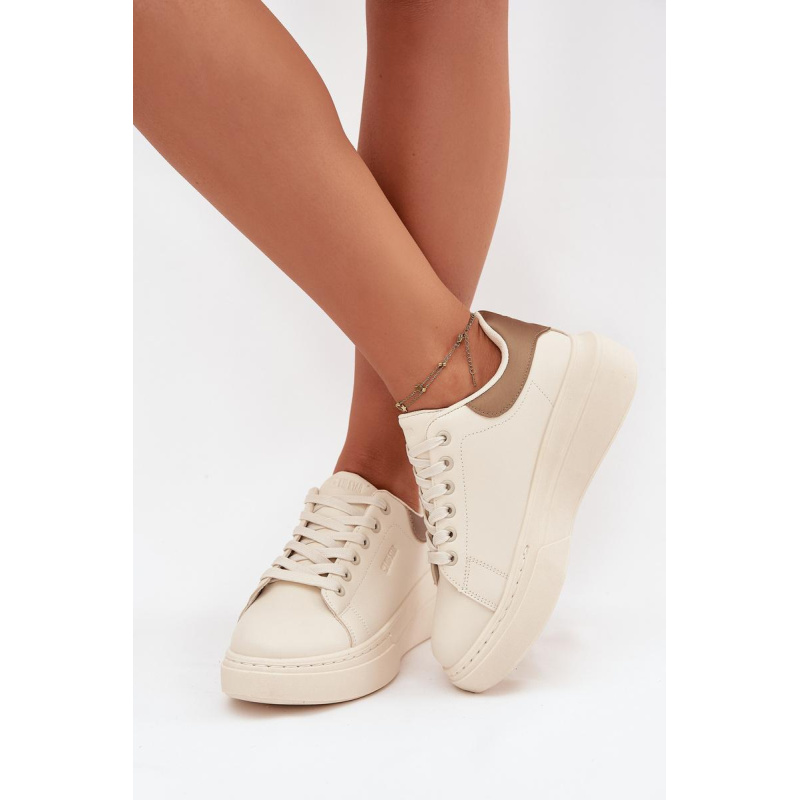 Dámske Sneakersy Na Platforme Big Star SS274246 Svetlo Béžové - Béžová
