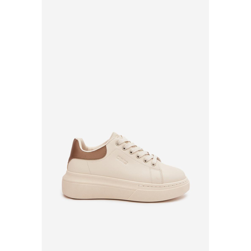 Dámske Sneakersy Na Platforme Big Star SS274246 Svetlo Béžové - Béžová