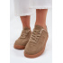 Dámske semišové sneakersy Big Star SS274675 HI-POLY SYSTEM Béžové - Béžová