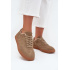 Dámske semišové sneakersy Big Star SS274675 HI-POLY SYSTEM Béžové - Béžová