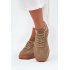 Dámske semišové sneakersy Big Star SS274675 HI-POLY SYSTEM Béžové - Béžová