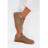 Dámske semišové sneakersy Big Star SS274675 HI-POLY SYSTEM Béžové - Béžová