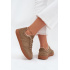 Dámske semišové sneakersy Big Star SS274675 HI-POLY SYSTEM Béžové - Béžová