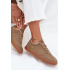 Dámske semišové sneakersy Big Star SS274675 HI-POLY SYSTEM Béžové - Béžová
