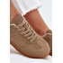 Dámske semišové sneakersy Big Star SS274675 HI-POLY SYSTEM Béžové - Béžová