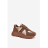 Dámske Zateplené Sneakersy Na Platforme Big Star OO274A218 HI-POLY SYSTEM Hnedé - Odtiene hnedej a béžovej