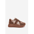 Dámske Zateplené Sneakersy Na Platforme Big Star OO274A218 HI-POLY SYSTEM Hnedé - Odtiene hnedej a béžovej