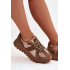 Dámske Zateplené Sneakersy Na Platforme Big Star OO274A218 HI-POLY SYSTEM Hnedé - Odtiene hnedej a béžovej