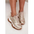 Dámske Športové Topánky Sneakers Big Star SS274014 Béžovo-Zlaté