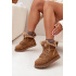 Semišové Snehule Dámske Na Platforme S Kožúškom Big Star SS274370 Camel - Odtiene hnedej a béžovej