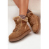 Semišové Snehule Dámske Na Platforme S Kožúškom Big Star SS274370 Camel - Odtiene hnedej a béžovej