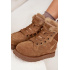 Semišové Snehule Dámske Na Platforme S Kožúškom Big Star SS274370 Camel - Odtiene hnedej a béžovej