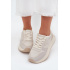 Zateplené dámske sneakersy na platforme Big Star SS274008 HI-POLY SYSTEM svetlo béžové - Biela