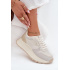 Zateplené dámske sneakersy na platforme Big Star SS274008 HI-POLY SYSTEM svetlo béžové - Biela