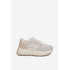 Zateplené dámske sneakersy na platforme Big Star SS274008 HI-POLY SYSTEM svetlo béžové - Biela