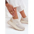Zateplené dámske sneakersy na platforme Big Star SS274008 HI-POLY SYSTEM svetlo béžové - Biela