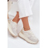 Zateplené dámske sneakersy na platforme Big Star SS274008 HI-POLY SYSTEM svetlo béžové - Biela
