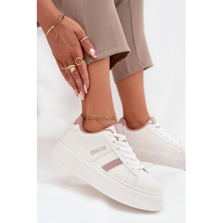 Dámske Sneakers Na Platforme Big Star SS274346 Biele - Platforma