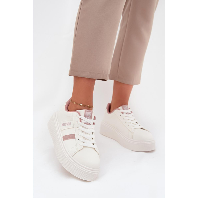 Dámske Sneakers Na Platforme Big Star SS274346 Biele - Platforma