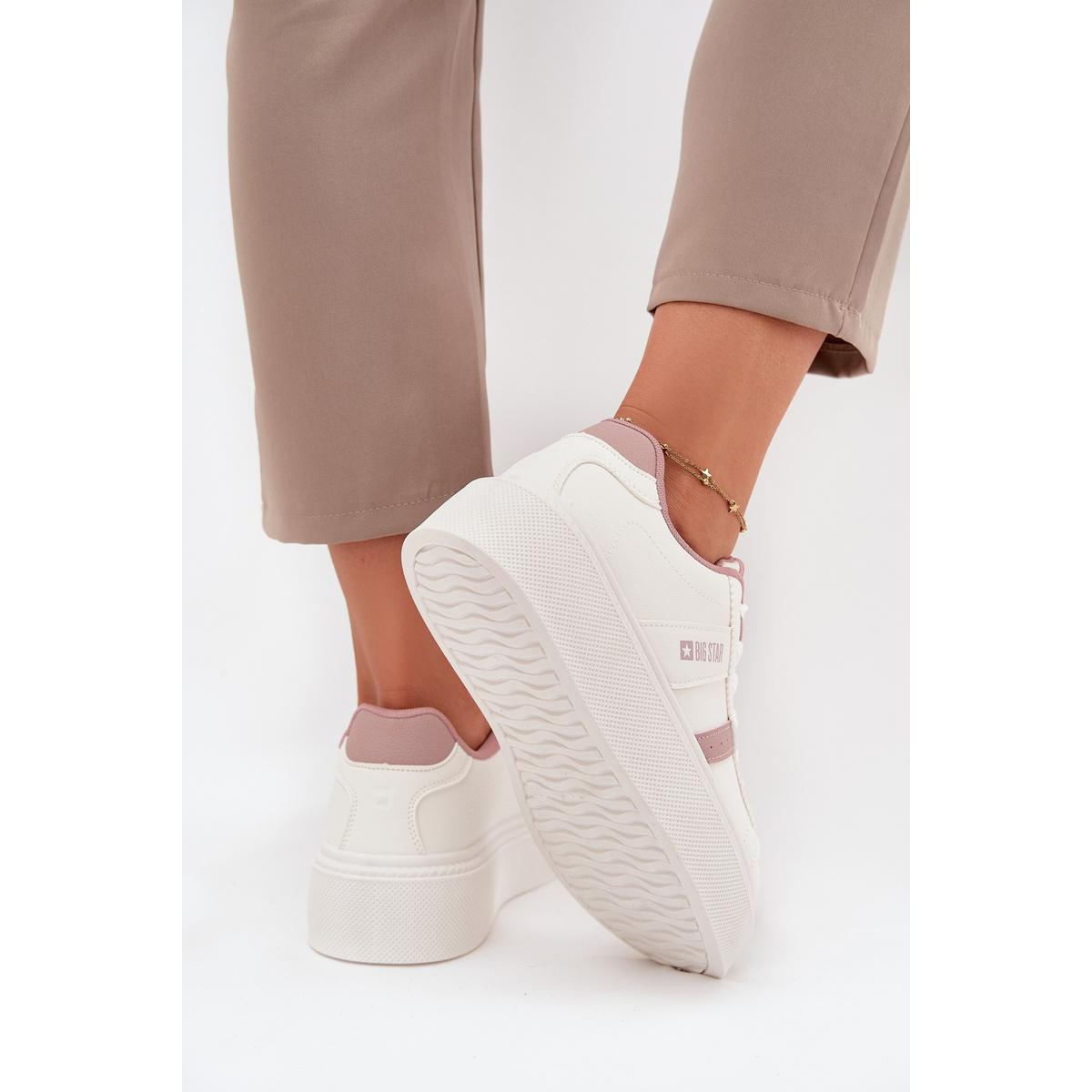 Dámske Sneakers Na Platforme Big Star SS274346 Biele - Platforma