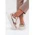 Dámske Tenisky Na Platforme Big Star SS274357 Leopardí Biela-Bežová - Biela || Béžová