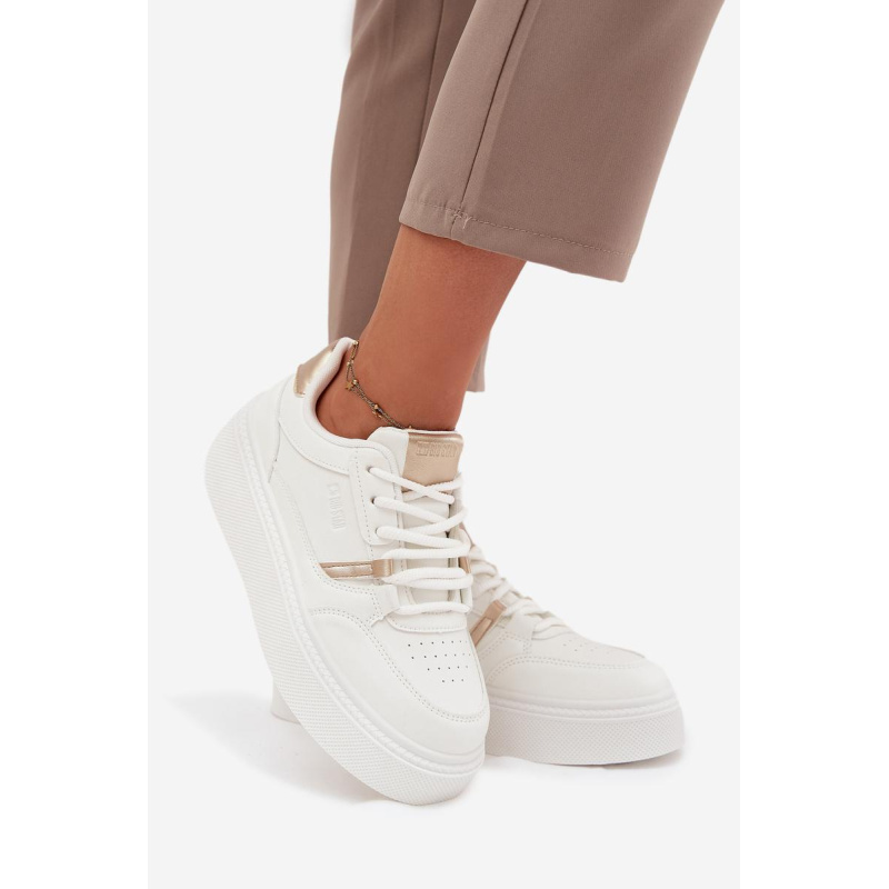 Dámske Sneakers Na Platforme Big Star SS274359 Biele - Biela