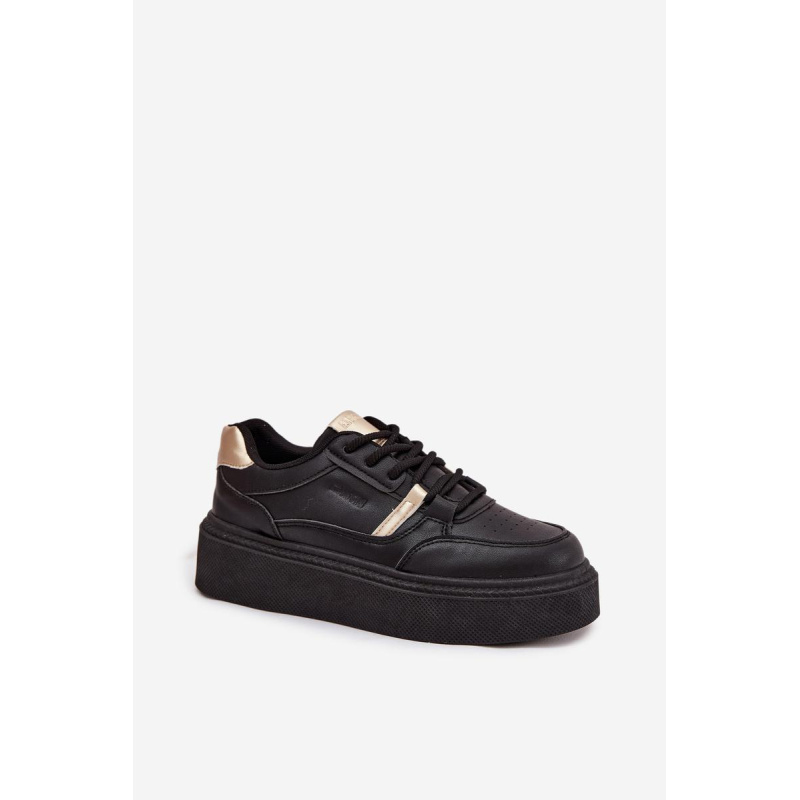 Dámske Sneakersy Na Platforme Big Star SS274360 Čierne - Čierna