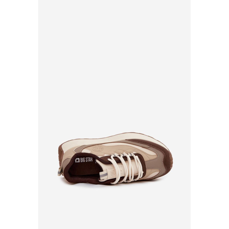 Dámske Sneakers Na Platforme Big Star SS274002 HI-POLY SYSTEM Béžové