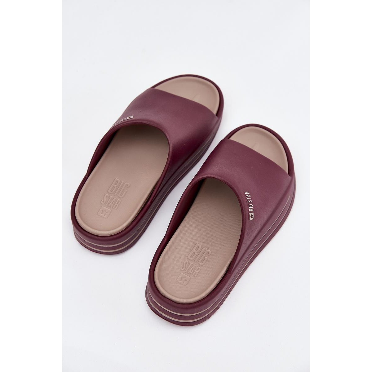 Dámske Sandále Na Platforme Big Star SS274425 Bordová - Odtiene červenej