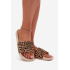 Dámske šľapky na penovej podrážke s kožušinou Big Star SS274715 Leopard Béžové - Béžová