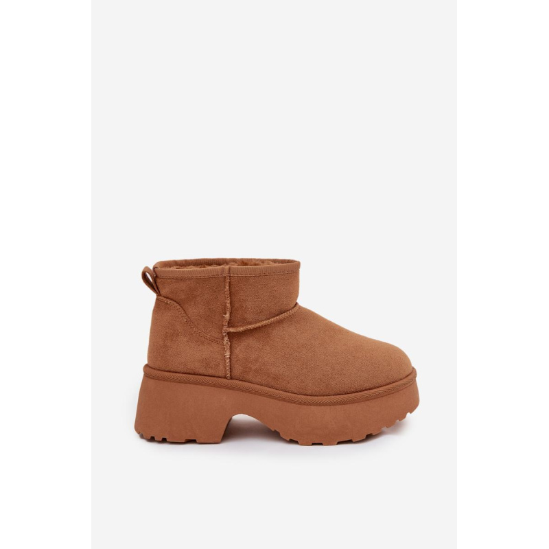 Dámske Nízke Zimné Topánky Na Zasun S Teplou Podšívkou Camel Mavelle - Odtiene hnedej a béžovej