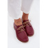 Dámske kožené elegantné šnurovacie poltopánky Zazoo 4238 Bordeaux - Odtiene červenej