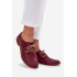 Dámske kožené elegantné šnurovacie poltopánky Zazoo 4238 Bordeaux - Odtiene červenej