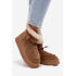 Semišové dámske snehule s ozdobnými švami Big Star SS274373 Camel - Odtiene hnedej a béžovej