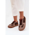 Kožené semišové barefoot tenisky dámske Zazoo N1277 hnedé