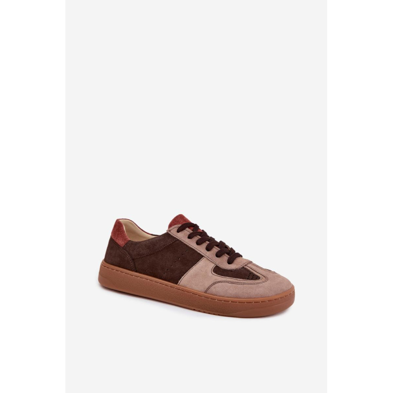 Kožené semišové barefoot tenisky dámske Zazoo N1277 hnedé